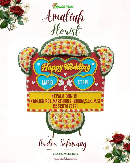 Papan Bunga Pernikahan Klurak